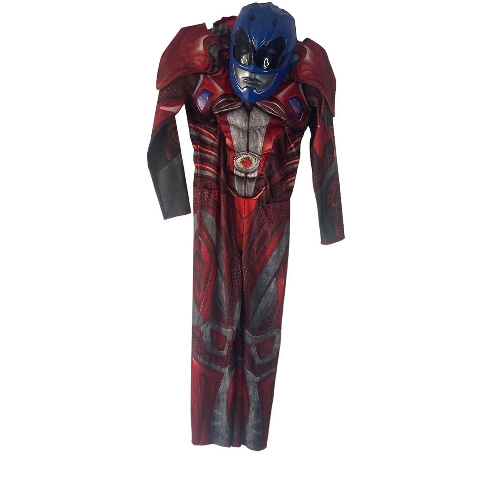 Power Rangers Boys Size 7/8 Red Halloween‎ Dress Up Costume W Mask